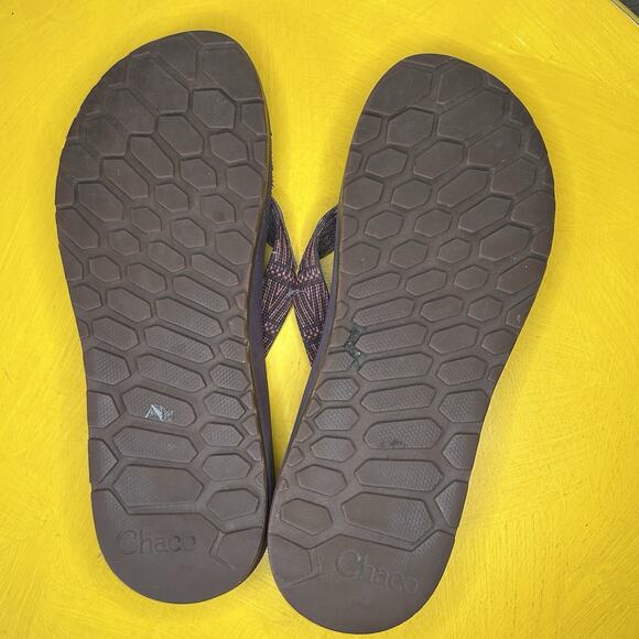 Chaco Open Toe Thong Sandals Size 8 Purple Outdoor Beach Flat Flip Flop Slides - Picture 8 of 9
